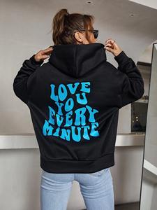 Women's Oversized Thick Cotton <b>Fleece</b> <b>Hoodie</b> Custom Logo Plus Size Winter Warm Pullover <b>Hoodie</b> - Product Image 6