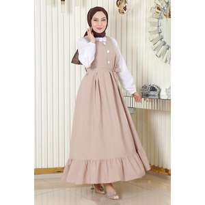 ชุดกระโปรงผ้าฝ้ายคอปก แขนยาว รุ่น Tabby 19221 พร้อมเข็มขัด จับจีบ แต่งระบาย ชุดลำลองสำหรับสุภาพสตรีทำงาน เสื้อท่อนบนทรงยาว กระโปรงยาวระดับเข่า ชุดเซ็ต 2 ชิ้น - Product Image 6