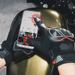 Gants de course unisexes de haute qualité 100% cuir véritable avec protection des paumes et des jointures, imperméables de qualité supérieure - Product Image 4