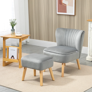 Sofá Individual CARLFORD de Terciopelo con Otomanas, Sillón para Sala de Estar, Sillas de Acento para Hotel, Muebles para el Hogar al por Mayor - Product Image 2