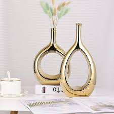 Jarrón de Aluminio Dorado Hecho a Mano, Tamaño Personalizable, Bañado en Latón, para Decoración del Hogar, Bodas y Aniversarios - Product Image 2