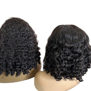 Perruque naturelle à donneur unique Extensions de cheveux humains vierges bouclés Deep Wave Clip Ins à pointe plate Extensions de cheveux doublement étirés - Product Image 3
