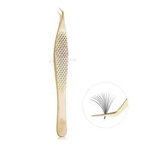 Stainless Steel Eyelash Tweezers OEM Premium Beauty <b>Tool</b> Precision Tip Reusable Custom Sizes Professional New Design High Qualit - Product Image 6