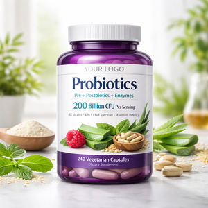 大人向けグルテンフリー、ビーガン、オーガニック、腸内環境改善プロバイオティクス240カプセル、カスタムロゴ対応、売れ筋商品 - Product Image 2