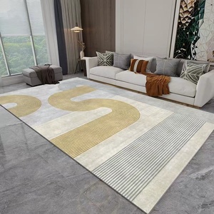 Tapis de réception de bureau géométrique moderne personnalisé en polaire épaisse et peluche cristalline, avec base antidérapante, tufté, pour voitures - Product Image 2