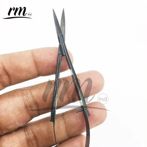 Tijeras Profesionales RMI Extra Afiladas para Recortar Cejas, Color Negro Plasma de Alta Calidad - Product Image 6