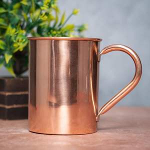Tasses à Moscow Mule en cuivre martelé de qualité supérieure avec poignée pour cocktails et articles de bar - Product Image 2