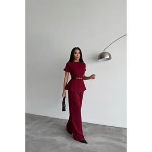 Mono corto color borgoña para fiesta - Product Image 6