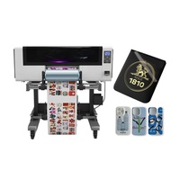 Imprimante UV DTF Xbh 300 mm, imprimante jet d'encre à rouleaux Xp600 pour impression sur film AB, étiquettes, cartes, cuir