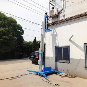 Plataforma Elevadora <span class=keywords><strong>Vertical</strong></span> de un Solo Mástil de 100-300 kg, Elevador de Aleación de Aluminio para una Persona, Elevador de Doble Mástil - Product Image 2