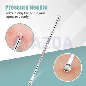 Premium Quality Stainless Steel <b>Blackhead</b> Remover Acne <b>Tool</b> Kit Tweezers Comedone <b>Extractor</b> Set with Storage Case - Product Image 5