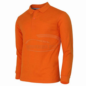 Camisetas Polo informales inteligentes para hombre de algodón 100%, camisa de manga larga antiarrugas con diseño en blanco de tela de punto corto - Product Image 1