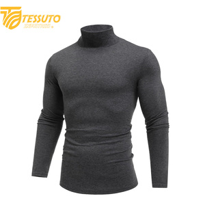 Pulls en tricot brodés pour hommes ODM 100% coton Couleur unie Motif entièrement respirant Coupe-vent Séchage rapide Haut d'hiver Confort - Product Image 1