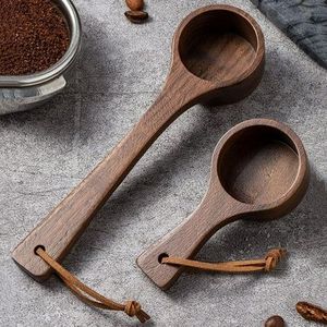 Cuchara de café de madera de grano natural que aporta belleza orgánica, mejorando los rituales diarios sencillos para una vida consciente hoy y siempre. - Product Image 1