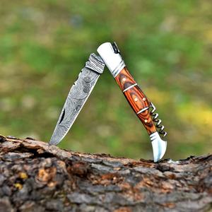 Handmade Damascus Steel Folding Pocket <b>Knife</b> EDC Utility <b>Knife</b> Premium Craftsmanship OEM Logo Limited Edition Black Handle - Product Image 6