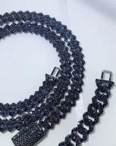 Unisex Customized Fully Iced Out Diamond Tennis <b>Chain</b> Unique <b>Chain</b> for Moissanite Diamond <b>White</b> <b>Gold</b> and Yellow <b>Gold</b> Material - Product Image 5