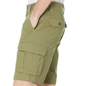 Pantalones cortos Cargo holgados con diseño de logotipo personalizado para hombre con botones en la parte delantera, costuras reforzadas, patrón sólido, pantalones cortos tácticos informales, MOQ bajo - Product Image 3