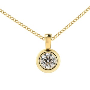 Pendentif solitaire en diamant rond HPR45, 0,30 ct, diamant cultivé en laboratoire, en platine, pour un usage quotidien, cadeau - Product Image 3