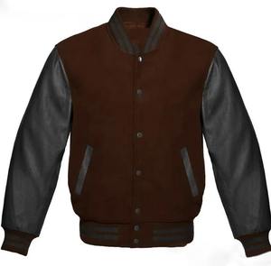 Chaqueta de invierno de estilo callejero para hombre, Letterman Varsity elegante de diseño elegante, cuerpo de lana auténtica, cuello levantado de lona de alta calidad - Product Image 1