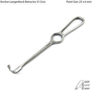 Juego de 9 Retractores Kocher Langenbeck para Heridas, 21 cm, Punta Biselada, Instrumento Quirúrgico, ODM OEM LA ELAHI and CO - Product Image 5