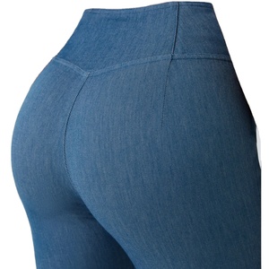 High Quality Women Blue <b>Flare</b> Jeans Stretchable Denim Bootcut Trousers Slim Fit Bell Bottom Pants For Casual Daily Office Wear - Product Image 6