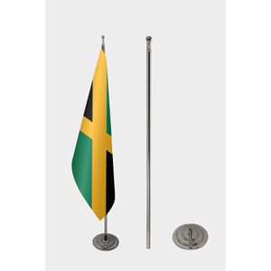 Custom <b>Flag</b> of Jamaica-3x5ft with Aluminum <b>Pole</b> & Digital Printing-Personalized Logo - Product Image 2
