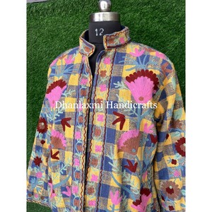เสื้อแจ็กเก็ตผ้าฝ้ายเย็บด้วยมือใส่ได้ทุกเพศเสื้อโค้ทพิมพ์ลายคอปกตั้งสำหรับฤดูหนาวเสื้อผ้าปาร์ตี้สไตล์โบฮีเมียน - Product Image 5
