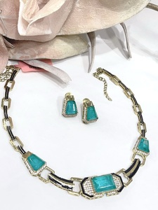 Conjunto de Collar y Pendientes de Diseño Radiante, de Latón Chapado en Oro de Alta Calidad, para Bodas, Compromisos y Fiestas, Estilo Moderno - Product Image 6