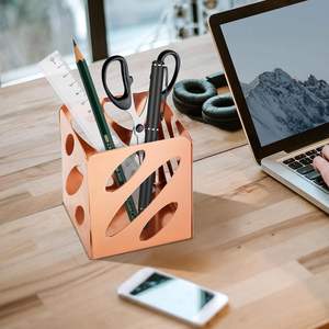 Eagle TYMW2011 Eco-Friendly Plastic Pencil Pen Holder with Glossy Metal Wire Mesh for Office Desktop Use - Product Image 6