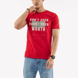 เสื้อยืดผู้ชายน้ำหนักเบาคอลูกเรือและเสื้อยืดผ้าฝ้ายนุ่มผสมเหมาะสำหรับกีฬายิมและชุดลำลอง - Product Image 1