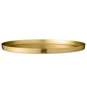 Plateau de rangement rond en laiton, décoratif, accepte les décorations personnalisées en laiton brossé doré, décoration intérieure de luxe - Product Image 3