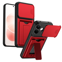Pour Xiaomi Redmi Note 17 Pro/Note 17/17 4G Coque de téléphone antichoc anti-traces de doigts avec protection de caméra coulissante et porte-cartes