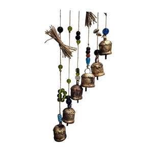 Handmade Rustic Boho Wind <b>Chimes</b> Beaded Country Farmhouse Dcor Set of 5 Pieces - Product Image 3