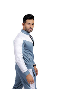 Ensemble de survêtement pour homme en polyester sur mesure OEM, veste et pantalon de jogging, design personnalisé, chaud, confortable, streetwear décontracté - Product Image 5