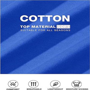 2025 bleu High Street Style T-shirt à col rond pour hommes grande taille coton Polyester respirant avec poche - Product Image 6