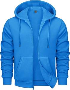 Sudadera Informal de Felpa de Algodón con Cremallera para Hombre y Mujer, Prenda Exterior Cálida de Talla Grande - Product Image 1