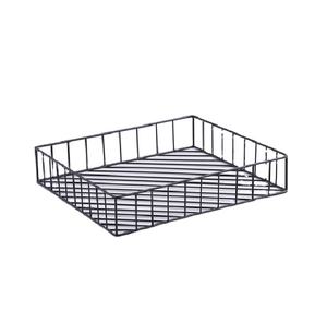 Bandeja decorativa para servir alimentos de 12 'de la mejor calidad, bandeja de alambre Rectangular con acabado negro, diseño clásico hecho a mano metálico - Product Image 4