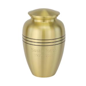 Urne funéraire artistique pour adultes, en laiton artisanal, personnalisable, style européen moderne, pour les cendres humaines, service commémoratif, enterrement, maison - Product Image 1