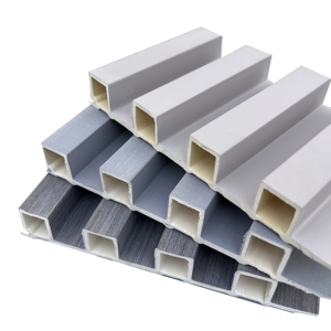 Rejilla de PVC, paneles de pared decorativos para Interior de madera, Panel de pared de PVC 3D acanalado alternativo, decoración entrelazada para sala de estar - Product Image 3