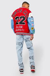 Varsity Letterman Bomber Style Chaqueta de lana para hombre personalizable con logotipo para fútbol o béisbol Estilo universitario hecho en fábrica - Product Image 6