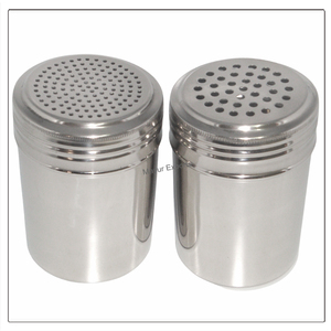 Coctelera de hierbas y especias de acero inoxidable de uso diario con tapa de plástico Servidor de condimentos de pimienta y sal para otros condimentos Latas de especias - Product Image 3