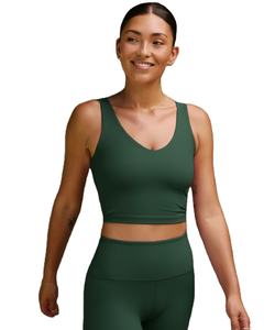 ชุดออกกำลังกายสำหรับผู้หญิงแบบ 2 ชิ้น เสื้อครอปท็อปยืดหยุ่นคลุมหลังเต็มตัวและกางเกงเลกกิ้งสีม่วง สำหรับออกกำลังกายและโยคะ - Product Image 1