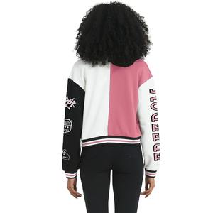 2024 hivers à la mode femmes Polyester/coton respirant imperméable séchage rapide recadrée veste universitaire avec patchs brodés - Product Image 4