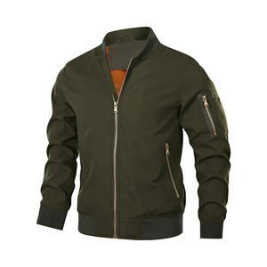 Chaquetas ajustadas de color café sólido para hombre de 100% algodón con diseño OEM hecho a medida con bolsillos, chaqueta, existencias excedentes de Bangladesh - Product Image 5