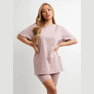 เสื้อยืดโอเวอร์ไซส์สำหรับผู้หญิงเสื้อยืดลำลองผ้าฝ้าย100% สีส้มระบายอากาศได้ดี - Product Image 3