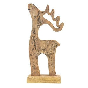 Fabricant fiable de la dernière conception d'ornement de Noël en bois d'orignal de Noël de qualité supérieure au prix de gros - Product Image 3