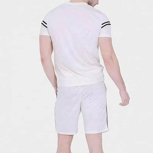 Conjunto de Camiseta y Pantalones Cortos de Verano para Hombre, Ropa Deportiva Informal de Algodón, Ajuste Delgado, Ropa de Gimnasio, Conjunto Doble Cómodo - Product Image 5