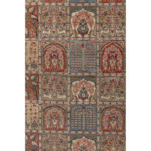 Alfombra Grande de Lana Anudada a Mano Aalam, Diseño Floral y Abstracto en Rojo y Naranja, para Entrada, Pasillo, Rectangular 9x12-Pae-6454 - Product Image 3