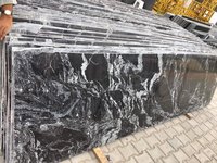 Granit Black Forest Kekuatan Tinggi Garansi 2 Tahun Poles Modern Slab Besar Dari Karnataka untuk Villa