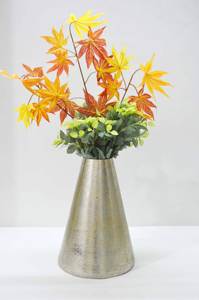 Premium Hot Metal Hammered Texture Pillar Shape Copper Toned Color Royal Look Flower <b>Vase</b> <b>Unique</b> Style Fancy Wedding Flower <b>Vase</b> - Product Image 3